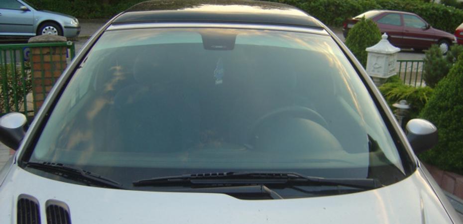 Glasfolien Scheibentönung Blendstreifen Peugeot 206 silber Verlauf