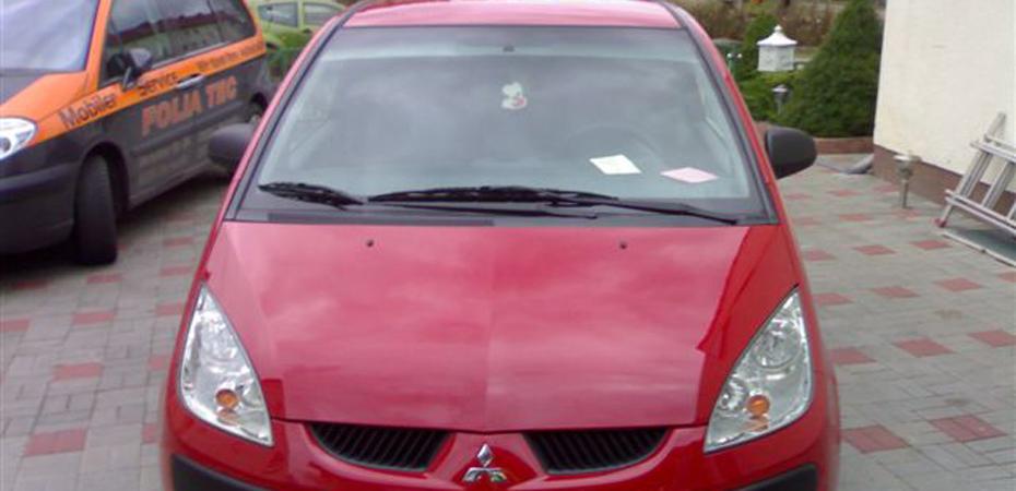 Glasfolien Scheibentönung Blendstreifen Mitsubishi rot