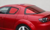 Glasfolien Scheibentnung Bruxsafol Xtreme X-treme rot Mazda RX8 RX-8