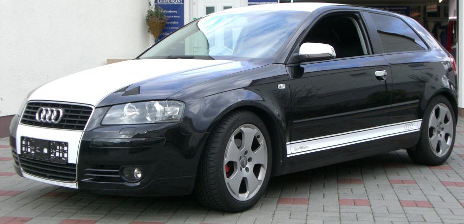Car-Styling Vollverklebung Design Audi A3 schwarz weiß - Glasfolien Uwe Röske
