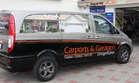 Werbung Vollverklebung Carports Garagen Lengemann Mercedes Vito - Glasfolien Uwe Rske